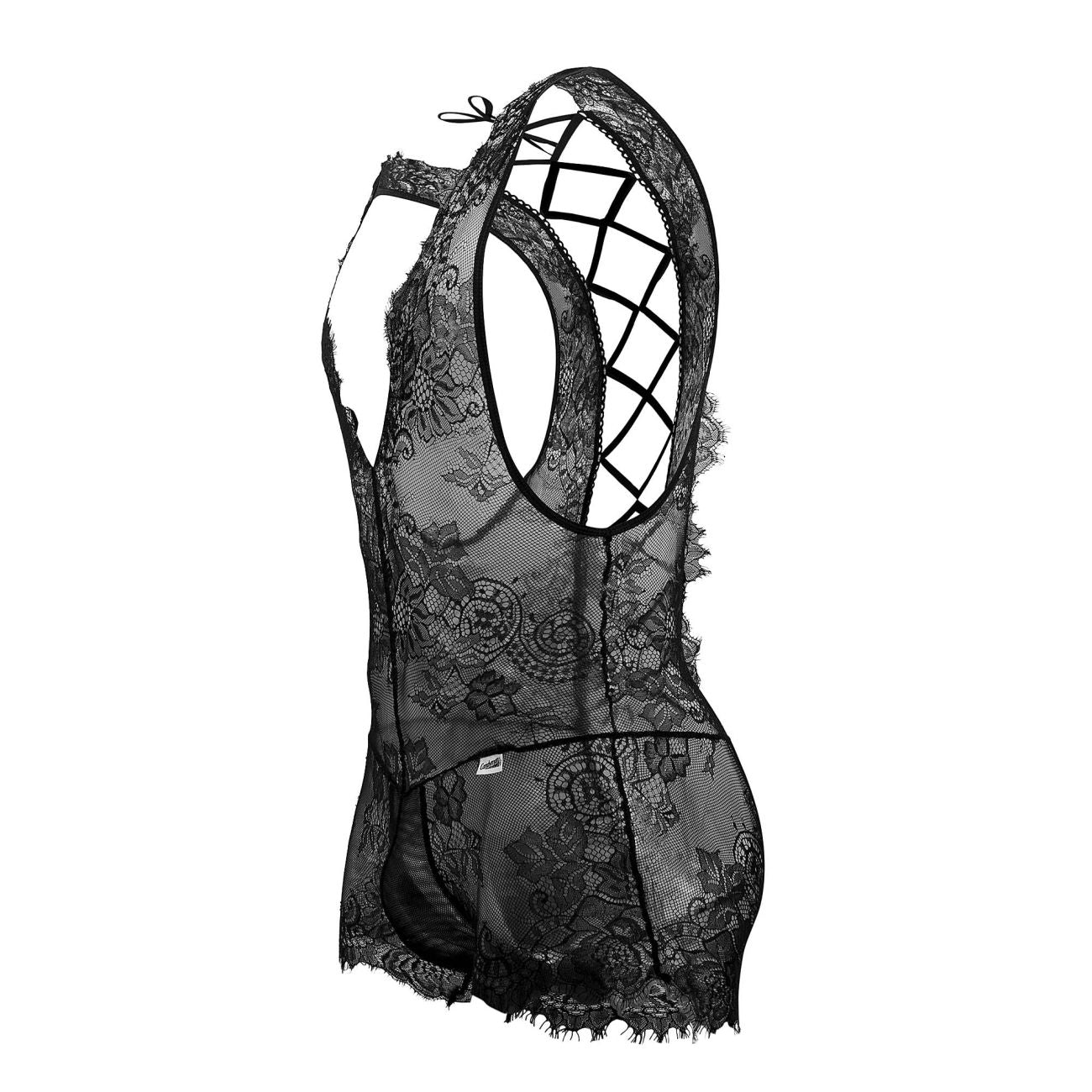 JCSTK - CandyMan 99743 Lace Bodysuit Black