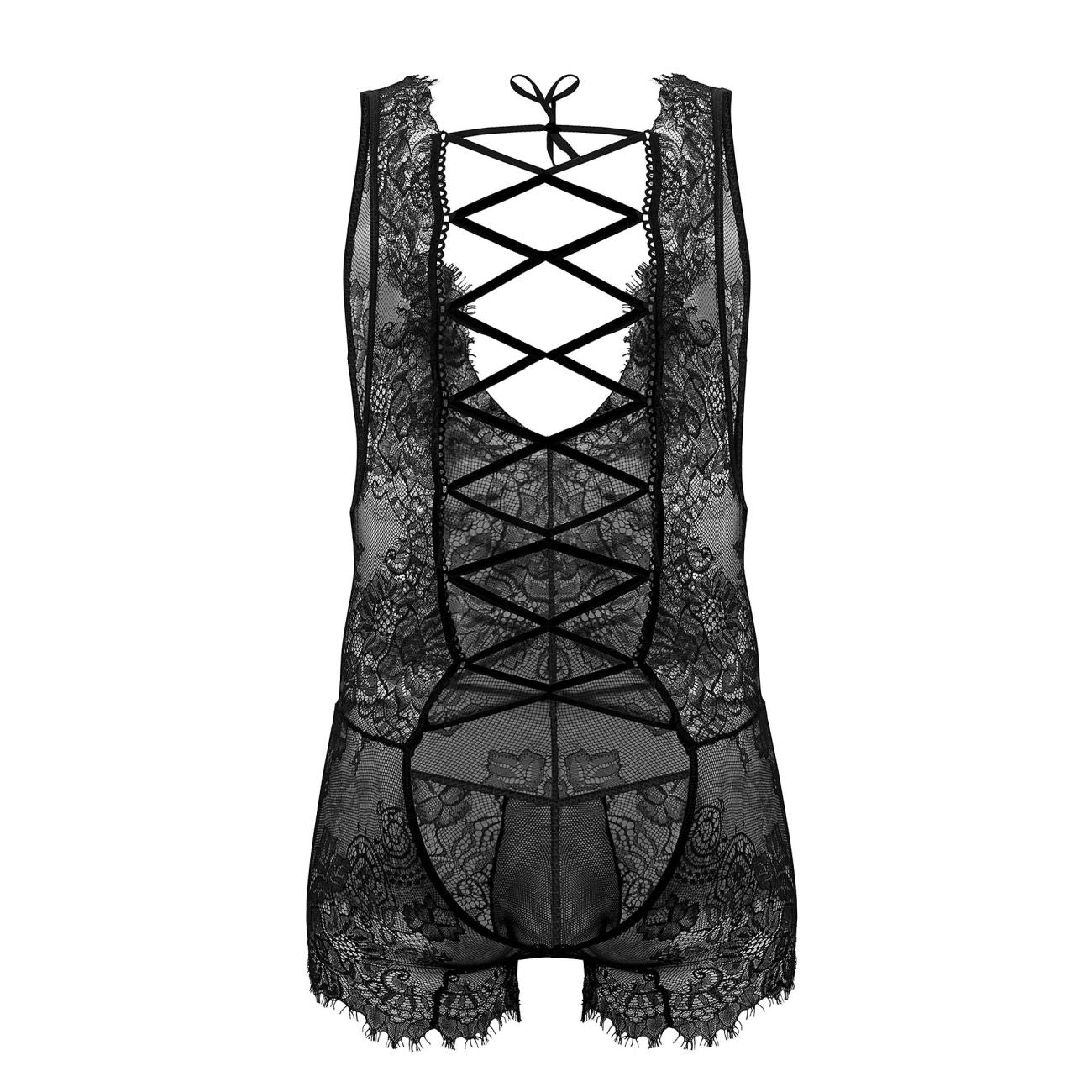 JCSTK - CandyMan 99743 Lace Bodysuit Black