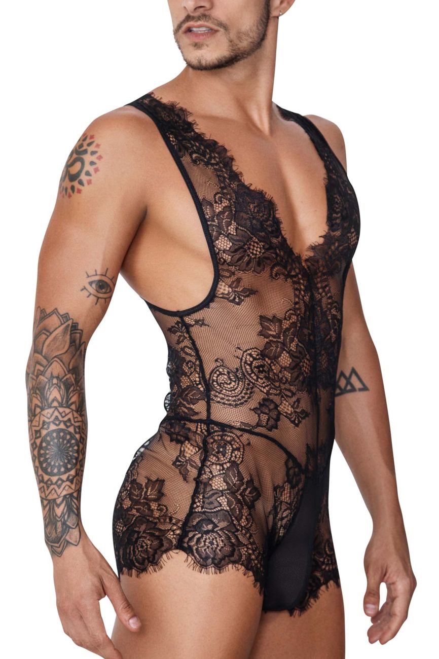 JCSTK - CandyMan 99743 Lace Bodysuit Black