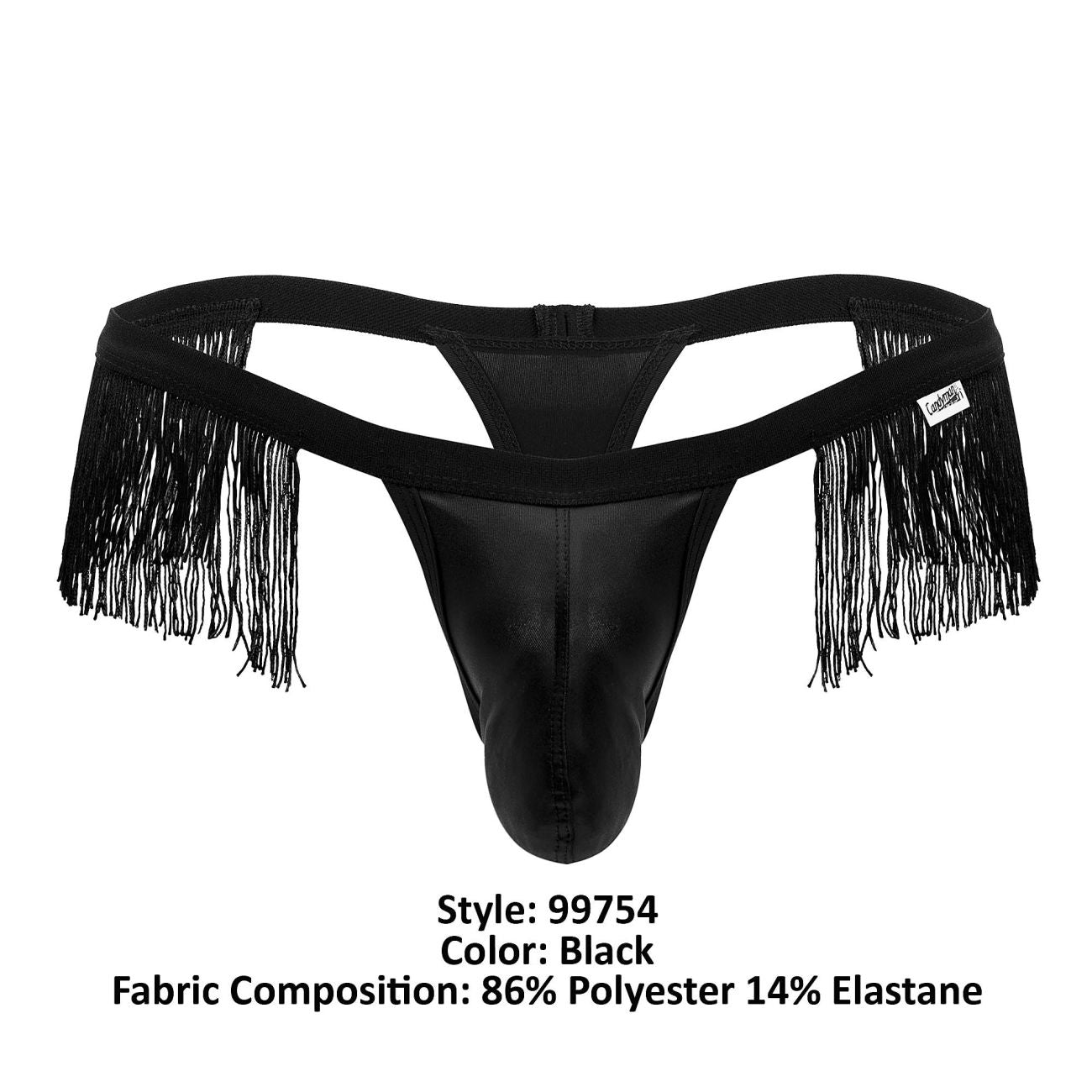 CandyMan 99754 Fringe Thongs Black