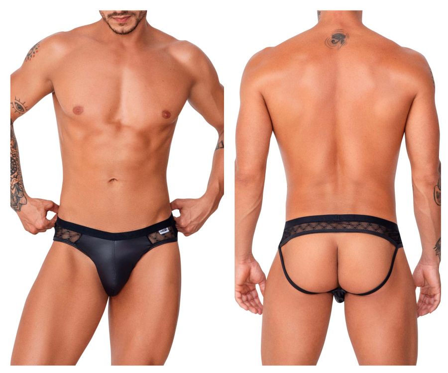 JCSTK - CandyMan 99763 Lace Jockstrap Black