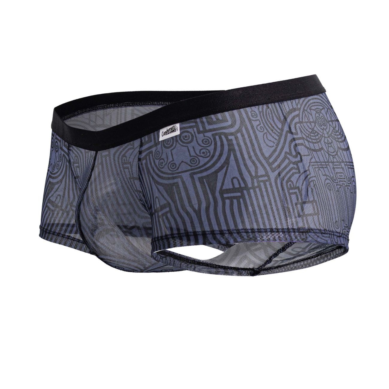 CandyMan 99873 Mens Breathable Mesh Trunks Gray-Black