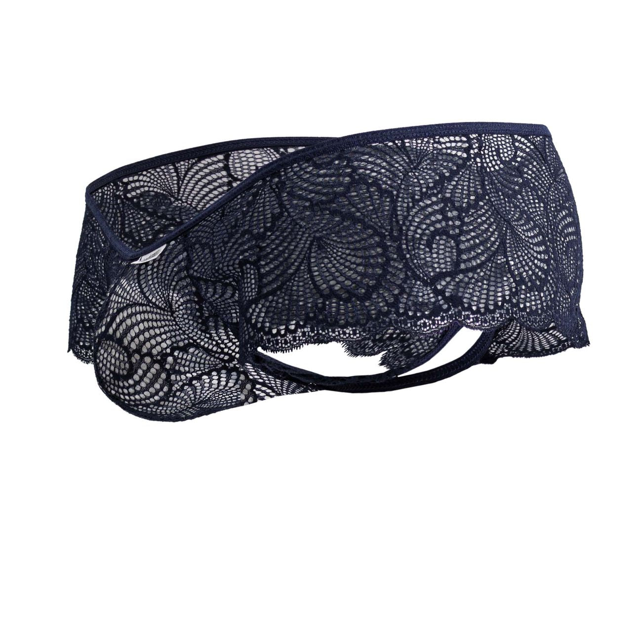 CandyMan 99907 Mens Sexy Lace Open Back Trunks Navy