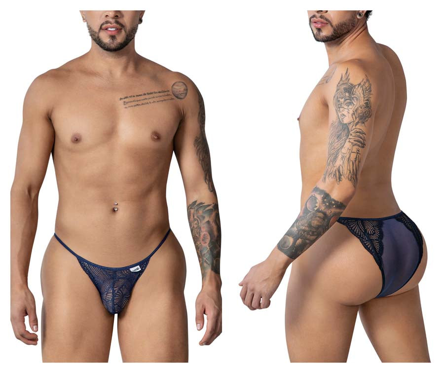 CandyMan 99914 Mens Sexy Lace Briefs Navy