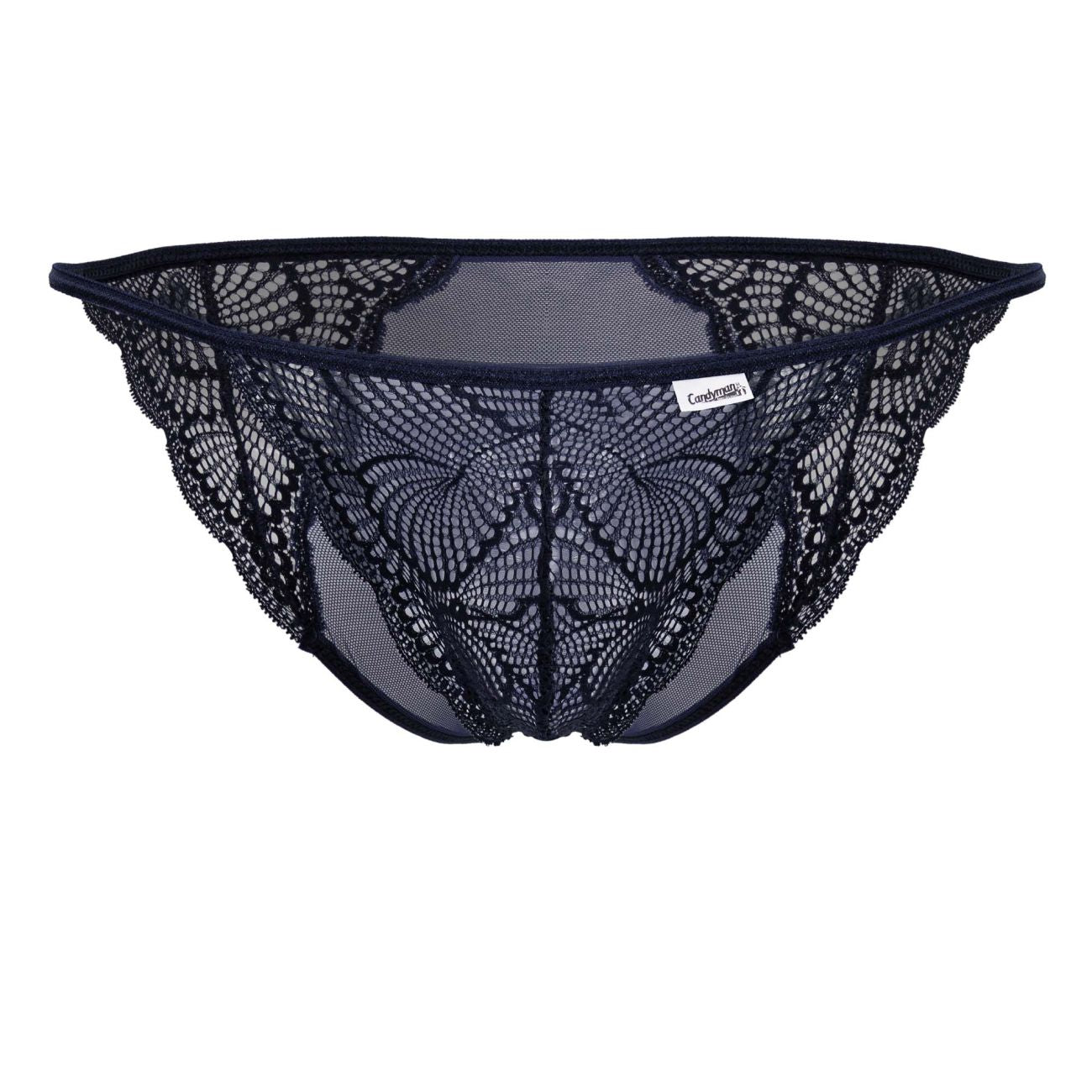 CandyMan 99914 Mens Sexy Lace Briefs Navy