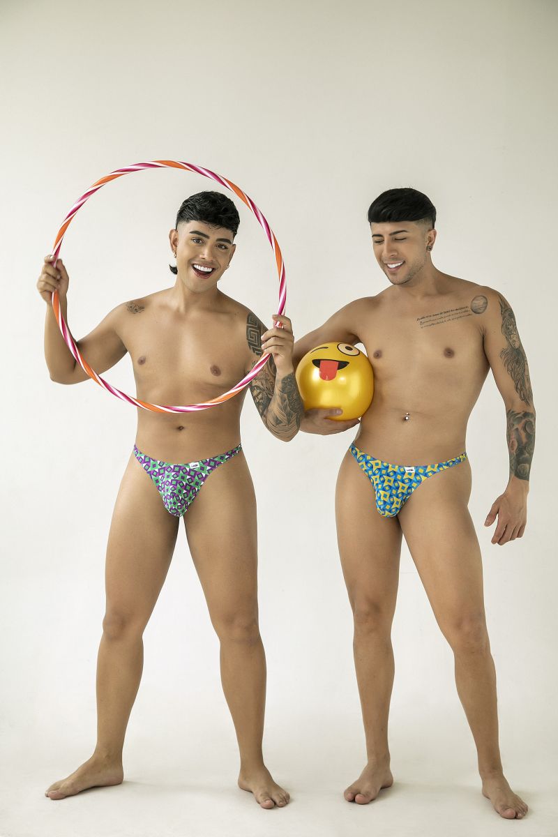 CandyMan 99924 Mens Colourful Modern Vibe Thongs Printed Purple