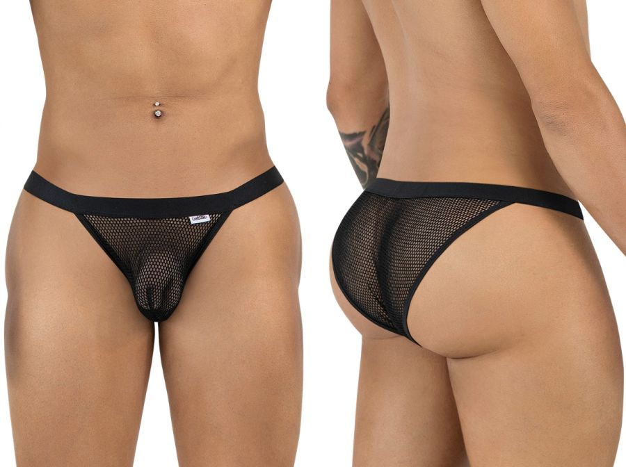 CandyMan 99933 Mens Sexy See-Through Mesh Bikini Black Mesh