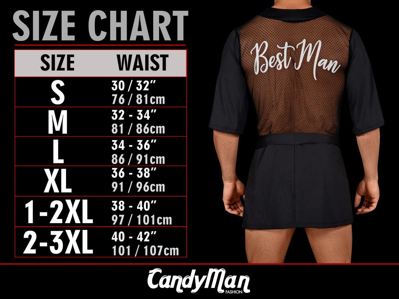 CandyMan 99743 Lace Bodysuit Black