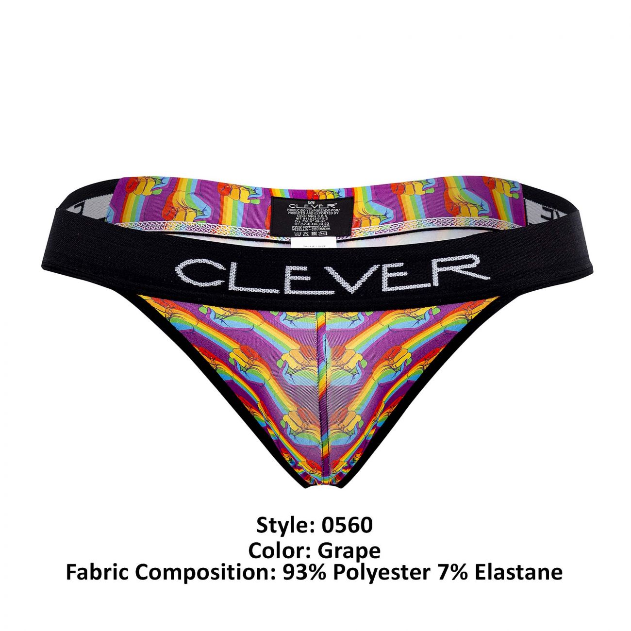 Clever 0560-1 Pride Thongs Rainbow