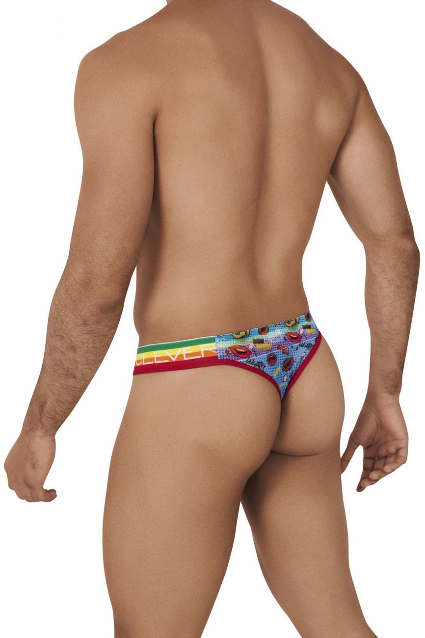 Clever 0609-1 Motivation Thongs Blue Multi Rainbow