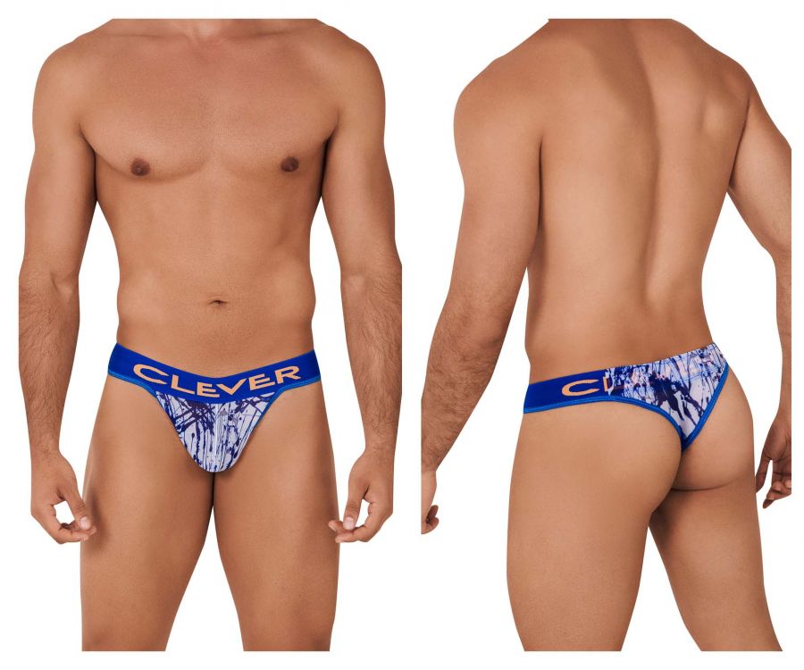 Clever 0614-1 Mind Thongs Dark Blue Print