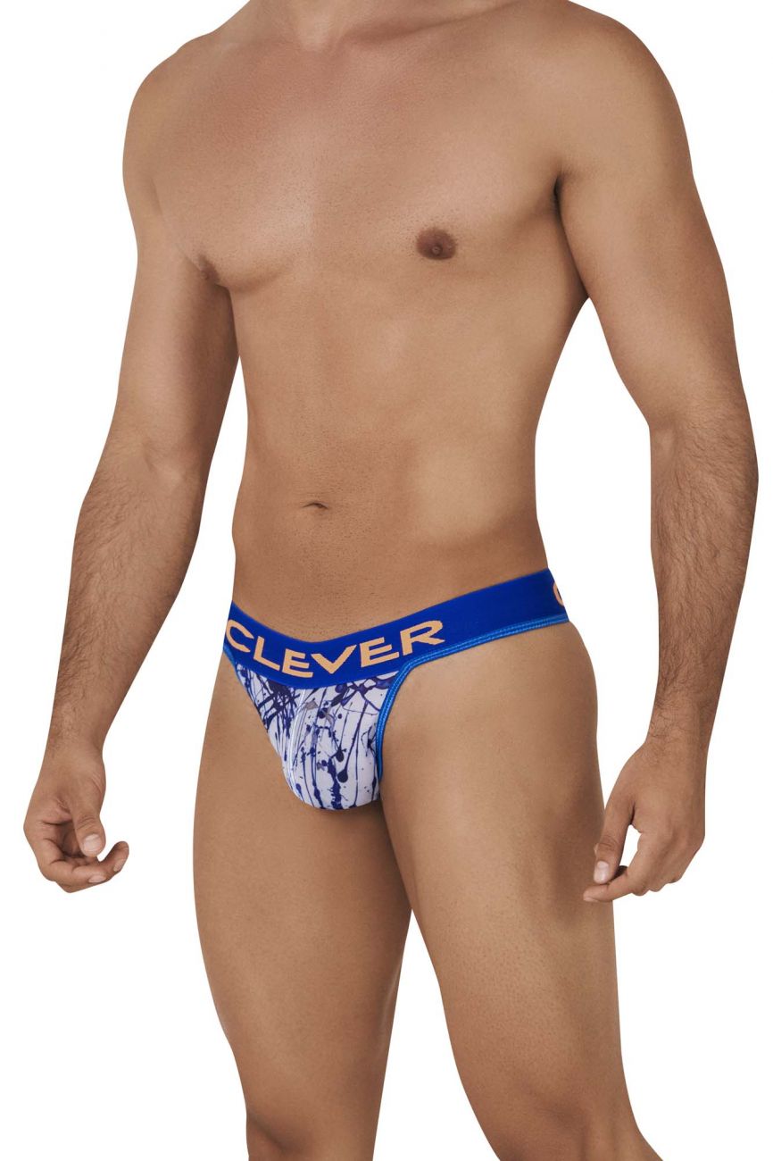 Clever 0614-1 Mind Thongs Dark Blue Print