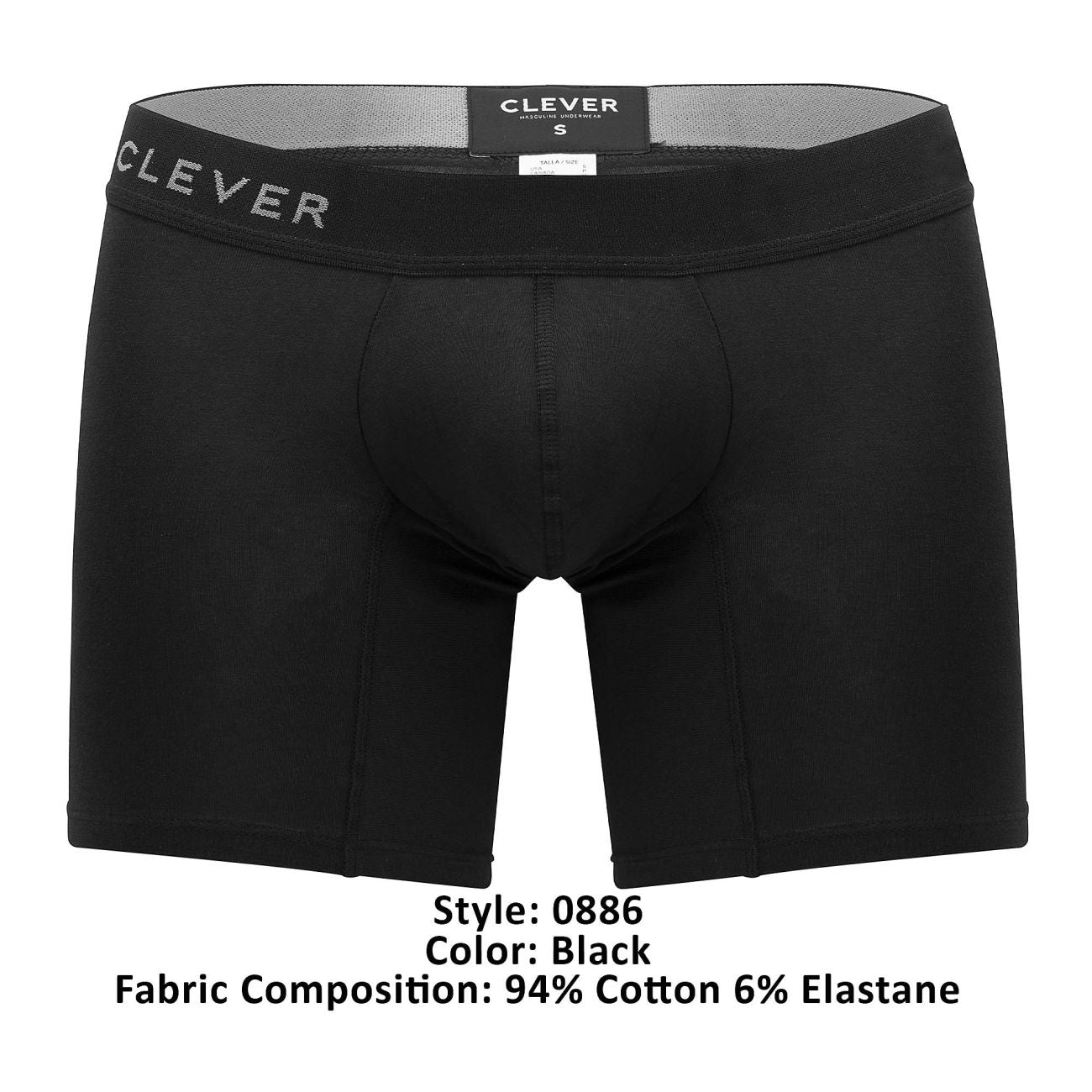 Clever 0886 Caribbean Boxer Briefs Black