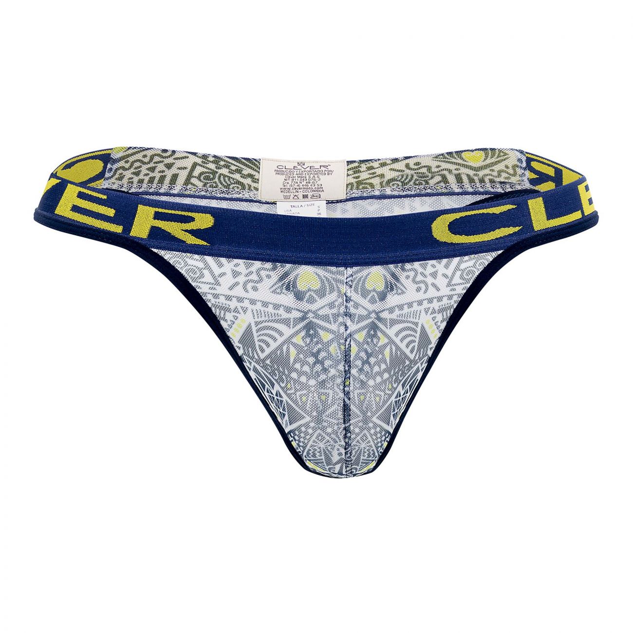 Clever 0921 Tribal Thongs White Print