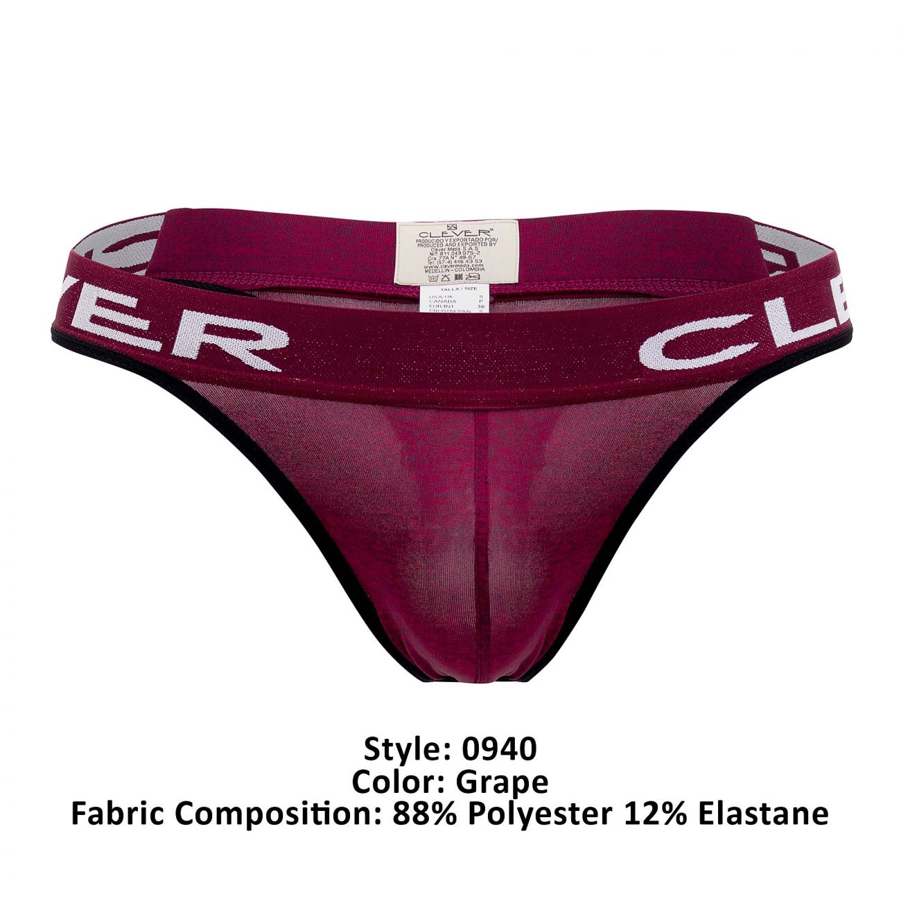 Clever 0940 Jasped Thongs Grape