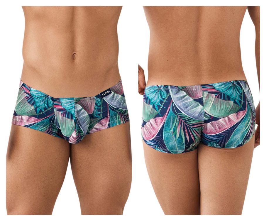 Clever 0962 Waves Trunks Dark Blue Multi