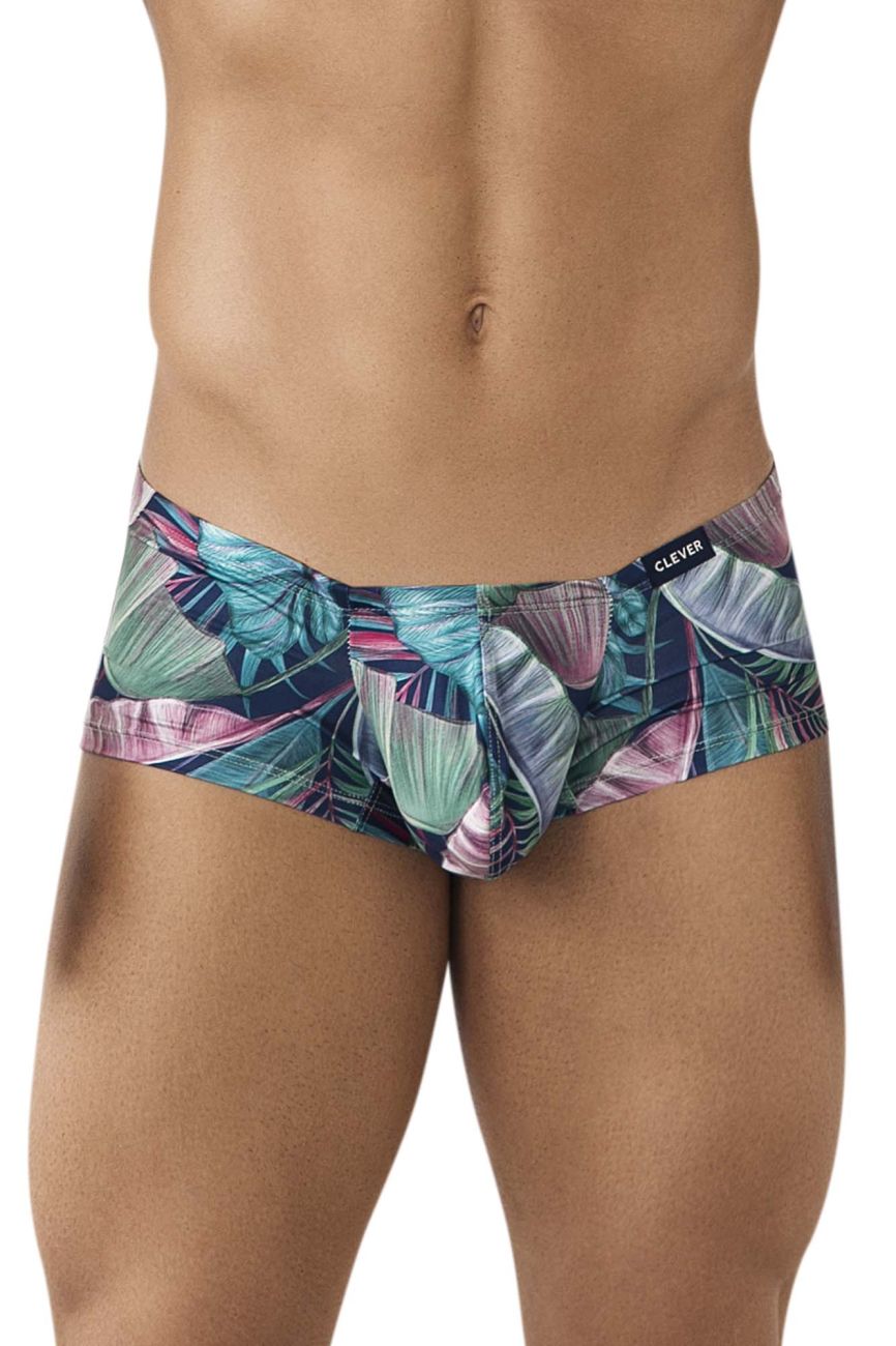 Clever 0962 Waves Trunks Dark Blue Multi