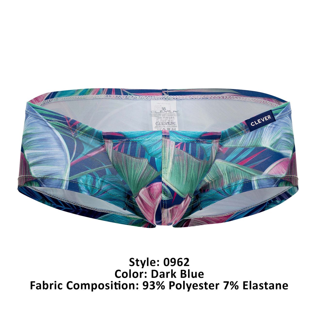 Clever 0962 Waves Trunks Dark Blue Multi