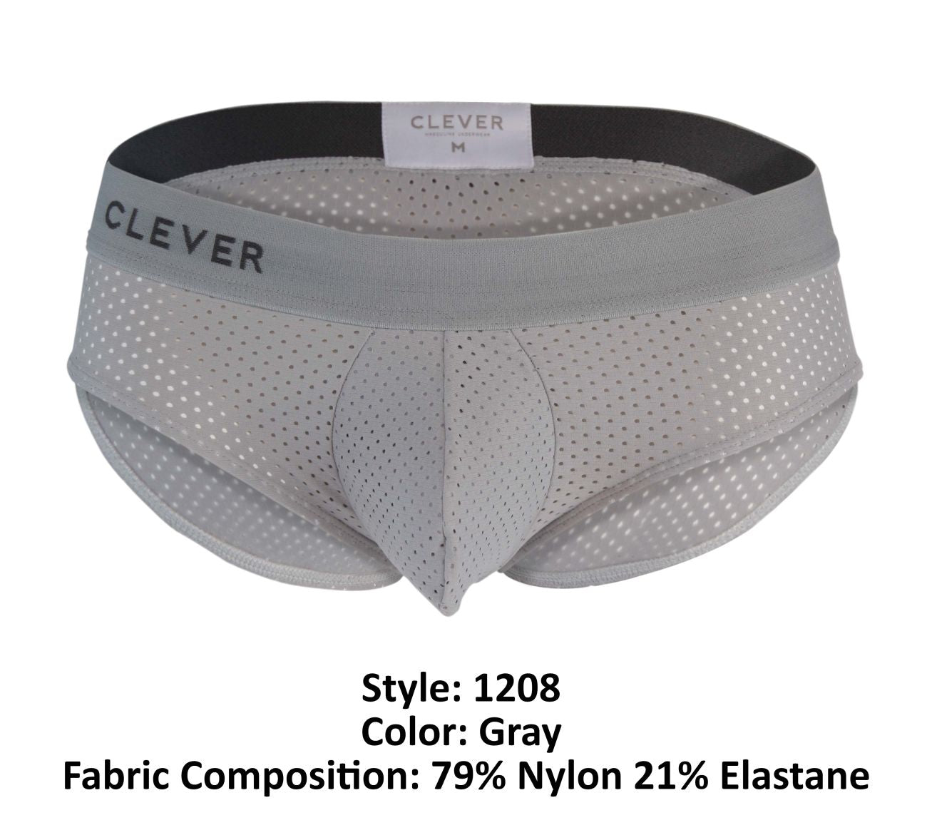 Clever 1208 Euphoria Briefs Gray