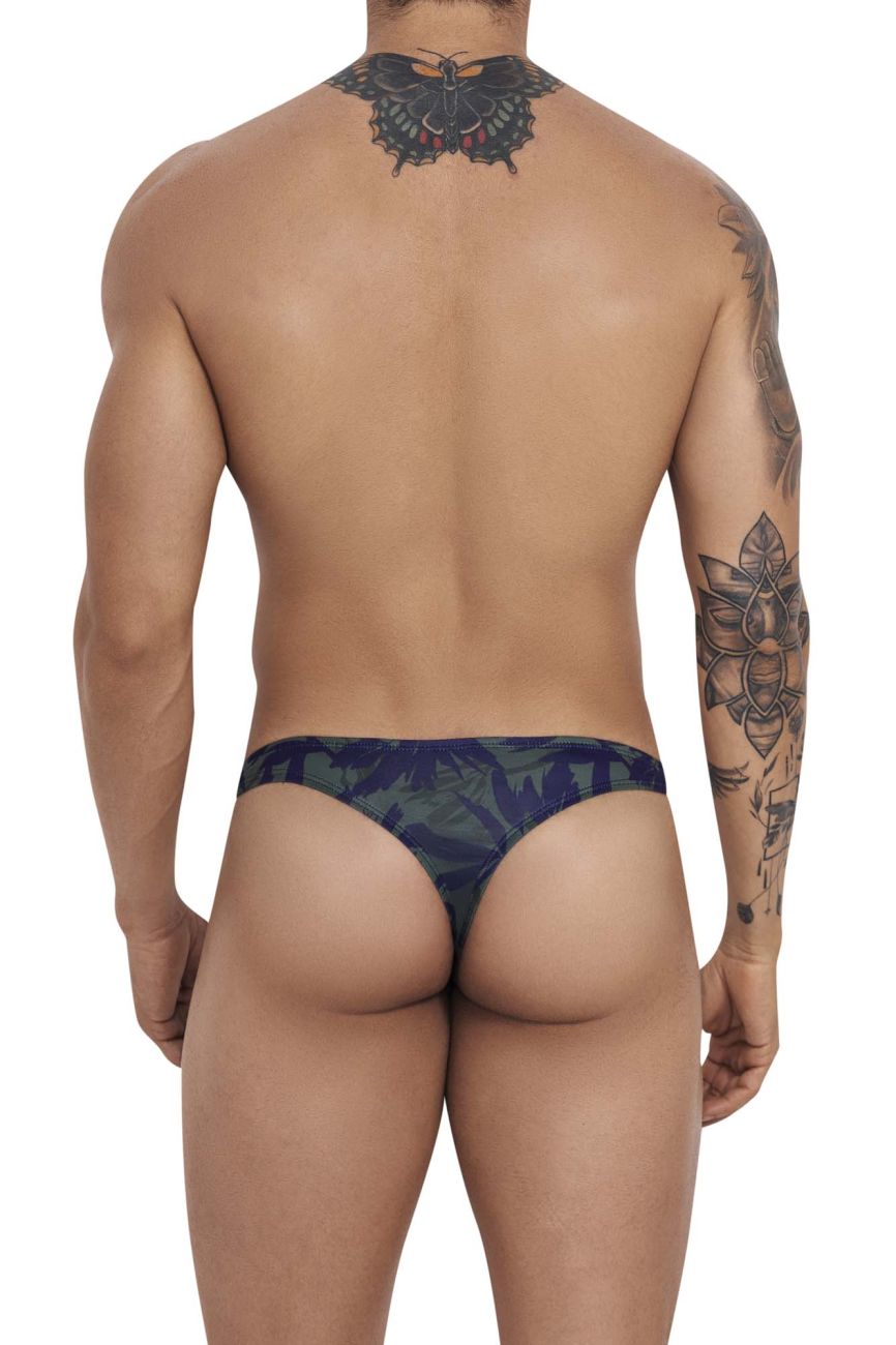 Clever 1219 Daniel Thongs Green Print