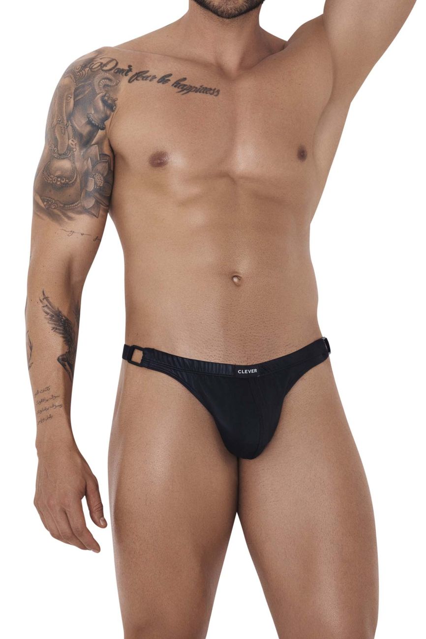 Clever 1232 Karma G-String with side Ring Black