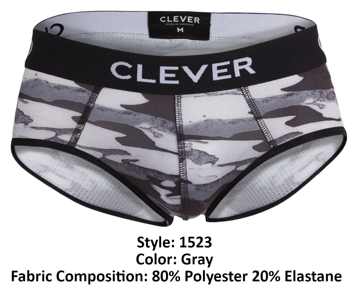 Clever 1523 Navigate Briefs Gray