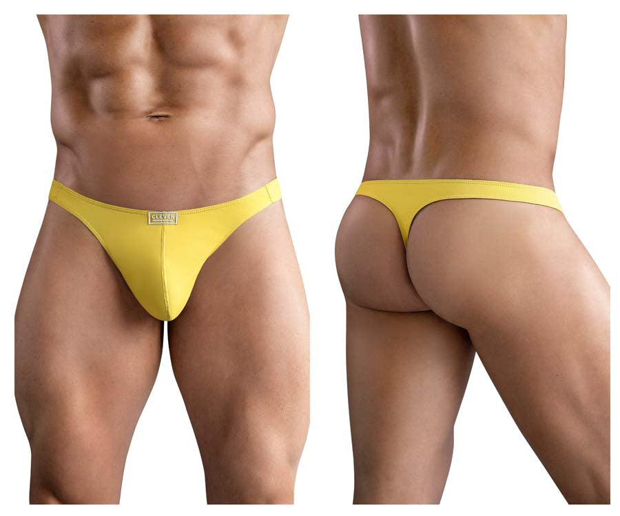 Clever 1745 Optimo Mens Sleek Soft Thong Mustard