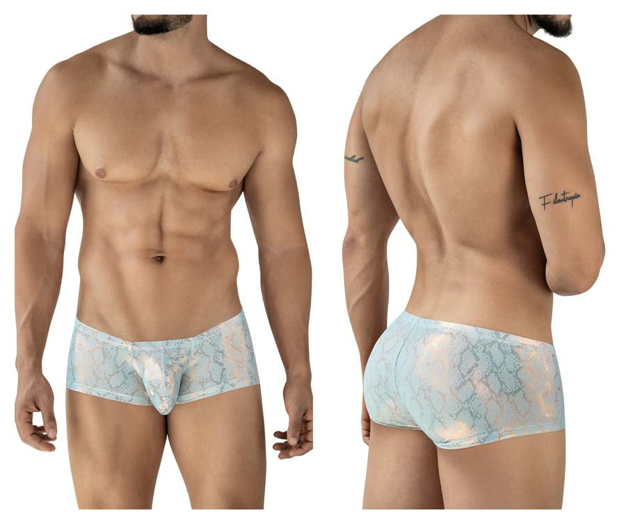Clever 2061 Mens Diamond Metallic Trunks Blue