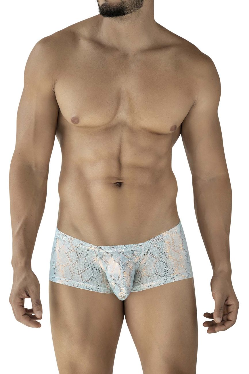 Clever 2061 Mens Diamond Metallic Trunks Blue