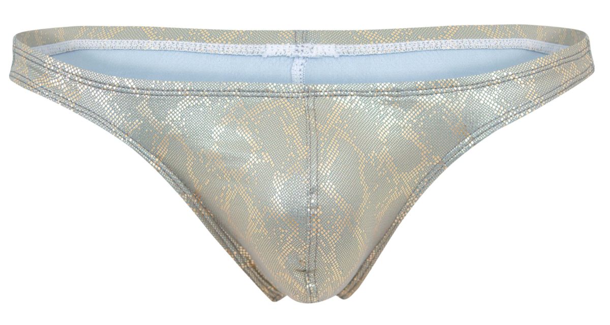 Clever 2063 Mens Diamond Sculpted Fit Thongs Gold