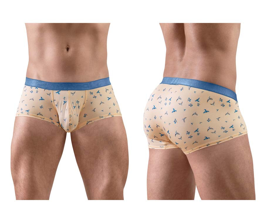 ErgoWear EW1774 SLK SE  Male Comfortable Trunks Peach Birds