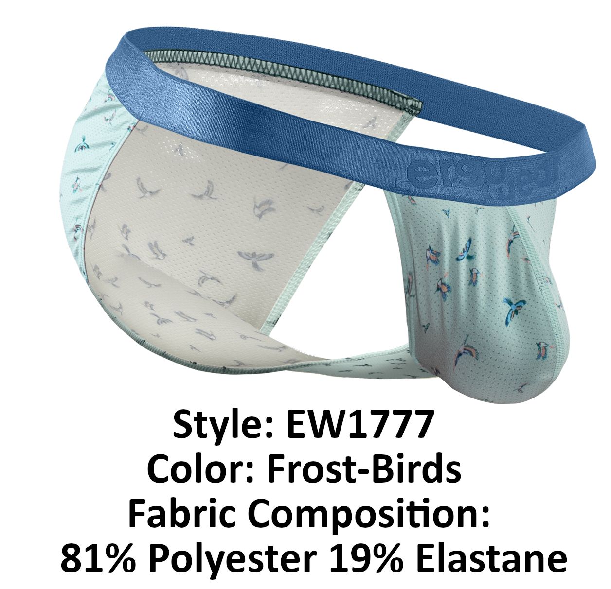 ErgoWear EW1777 SLK SE Male Comforatable Bikini Frost Birds