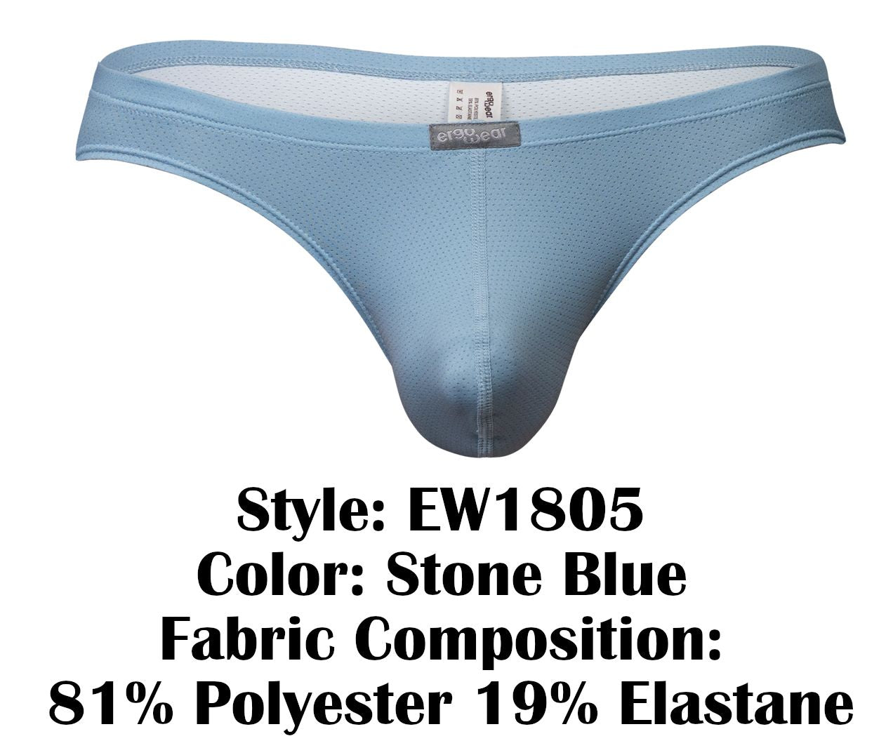 ErgoWear EW1805 X4D SE Mens Feels Like Air Thong Stone Blue