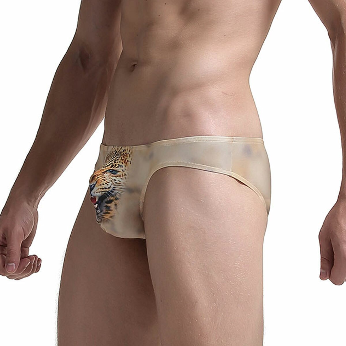 JCSTK - Mens Yellow Leopard Brief