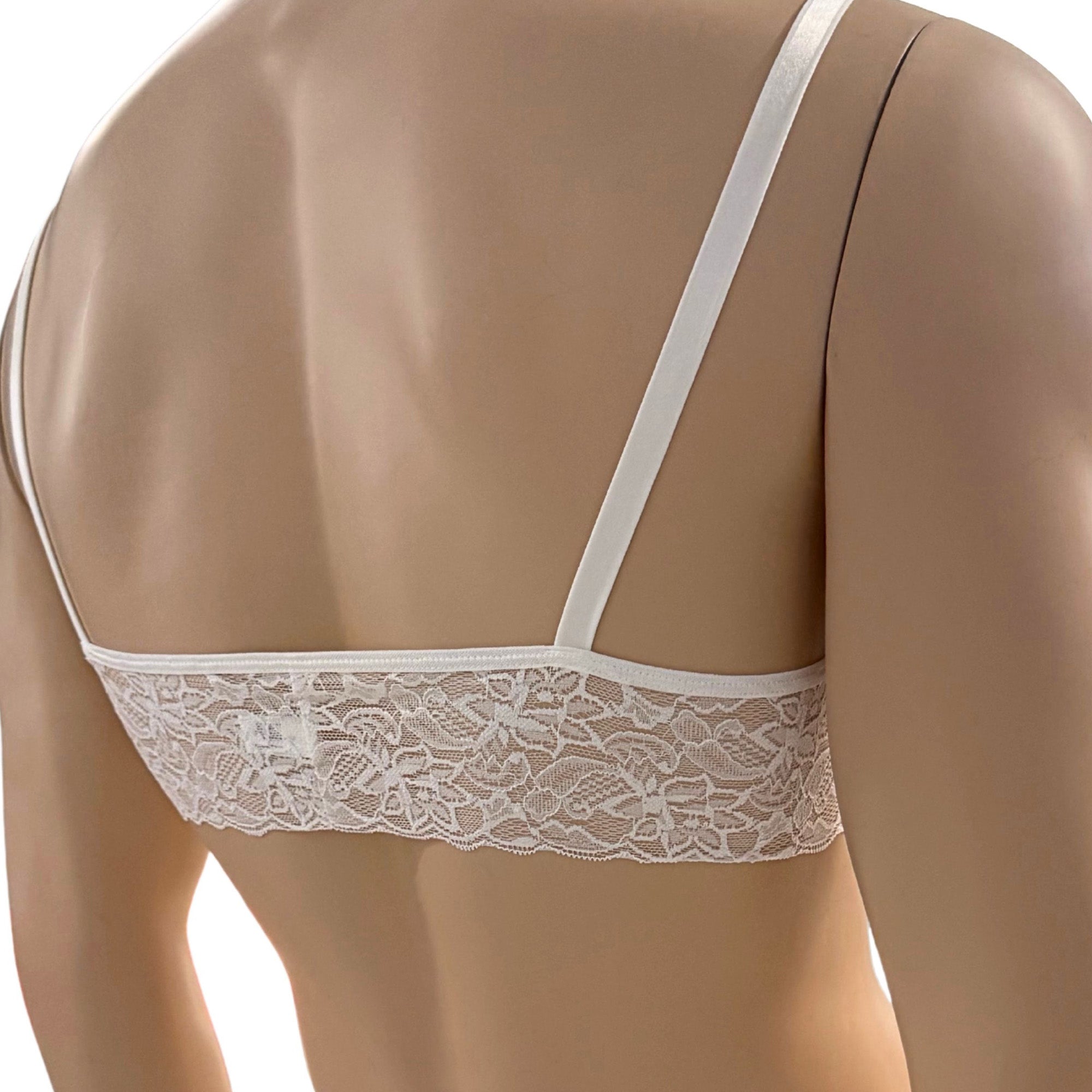 Mens Jackie & Lace Bra Top with Fun & Flirty Detail (light blue & white lace plus other colours)