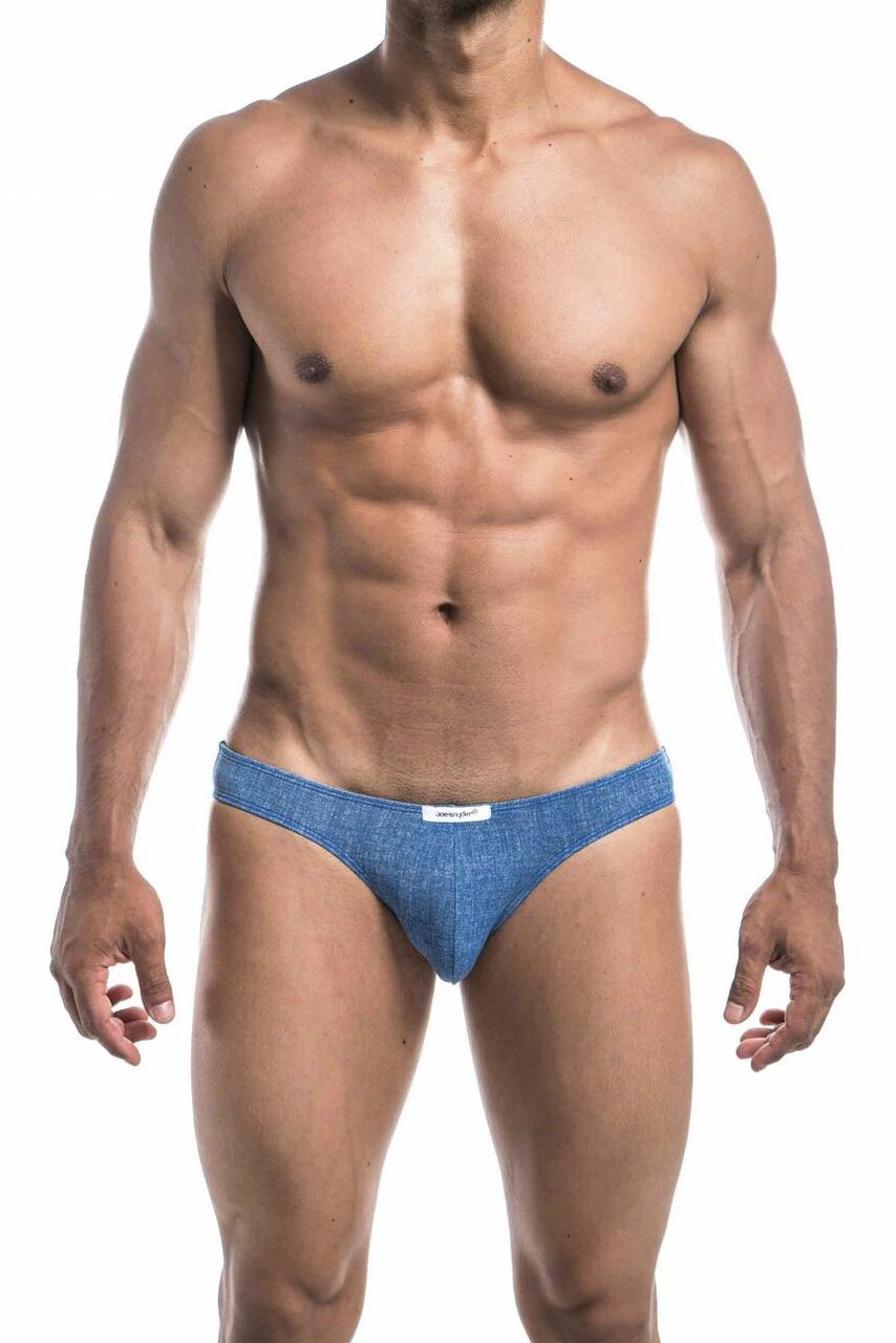 JCSTK - Mens Denim Look Spandex Bikini Brief Blue