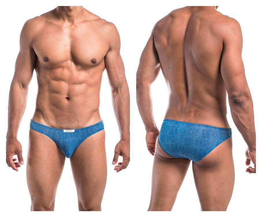 JCSTK - Mens Denim Look Spandex Bikini Brief Blue