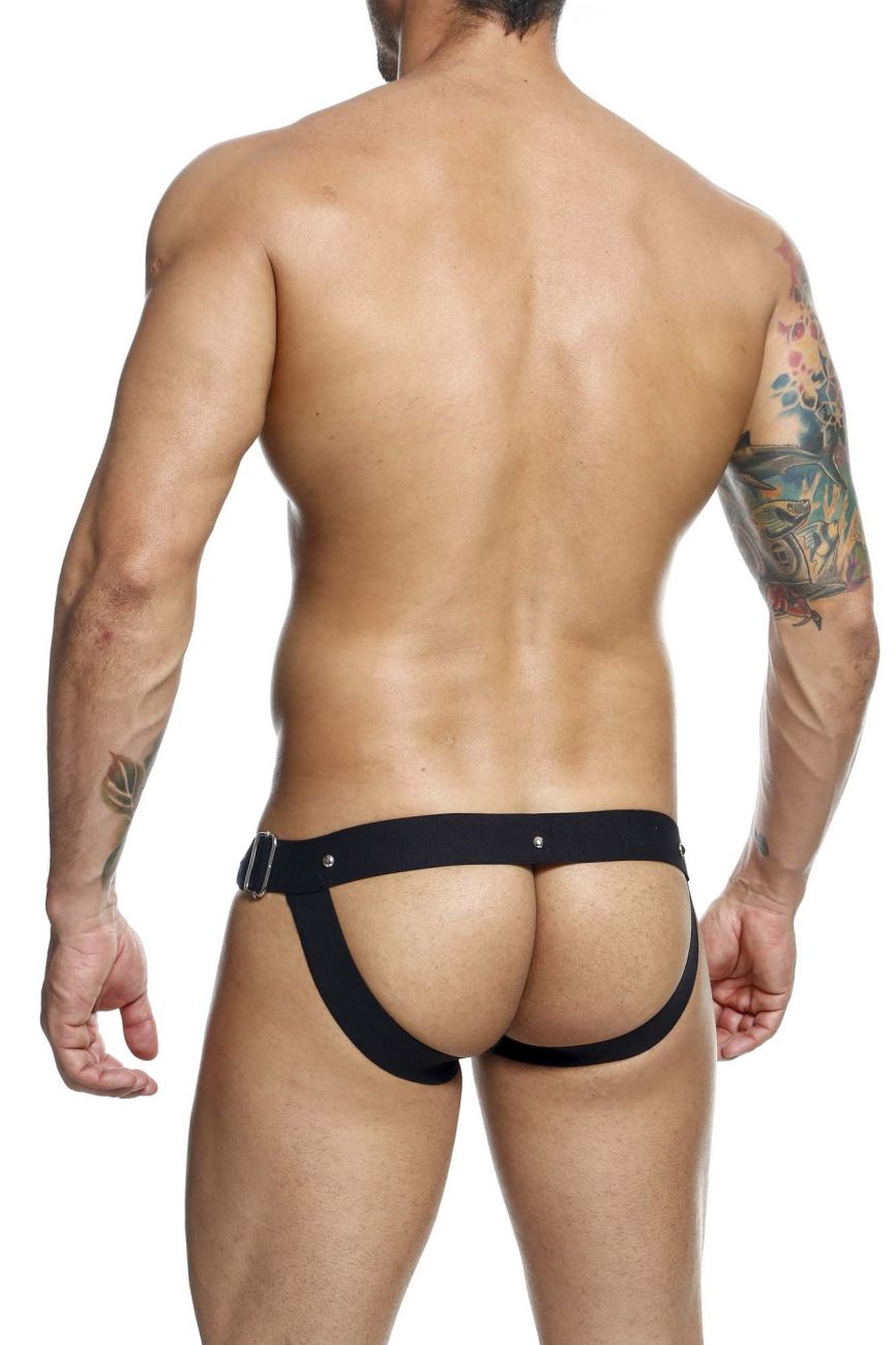 MaleBasics DMBL03 DNGEON Snap Vinyl Look Jockstrap Black