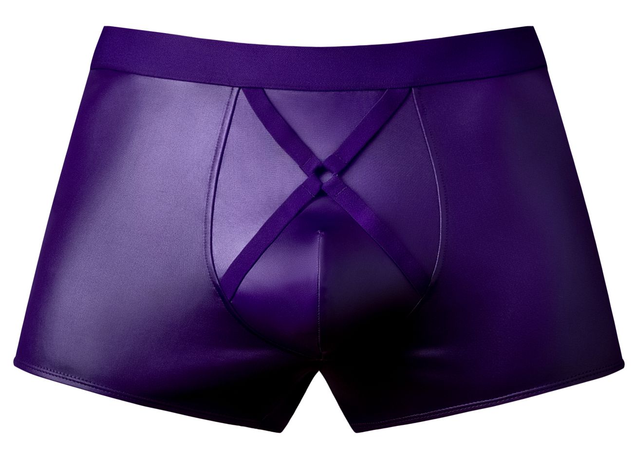 Male Power 152-302 Eggplant Mens Crossover Short Plum