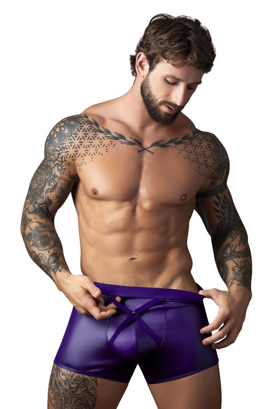 Male Power 152-302 Eggplant Mens Crossover Short Plum