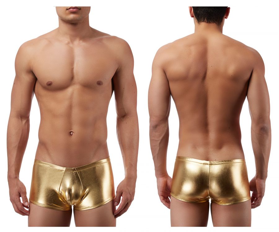 JCSTK - Male Power 153070 Heavy Metal Mini Short Boxer Briefs Gold