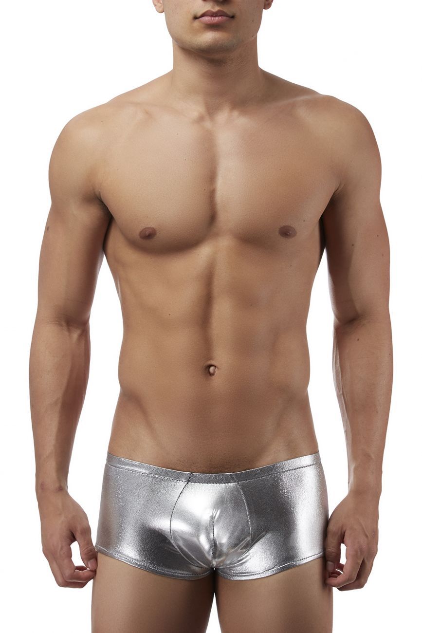 JCSTK - Male Power 153070 Heavy Metal Mini Short Boxer Briefs Silver