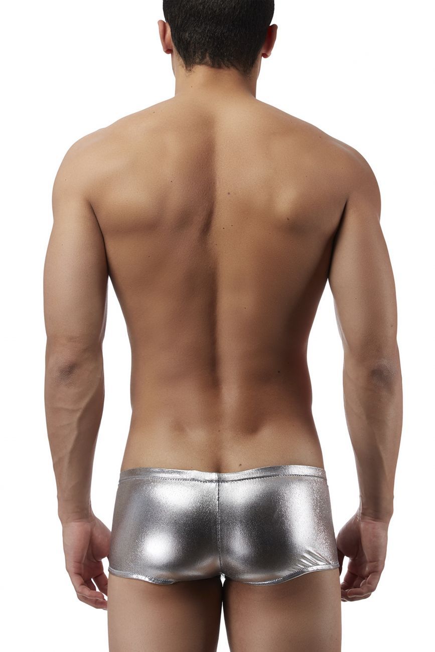 JCSTK - Male Power 153070 Heavy Metal Mini Short Boxer Briefs Silver