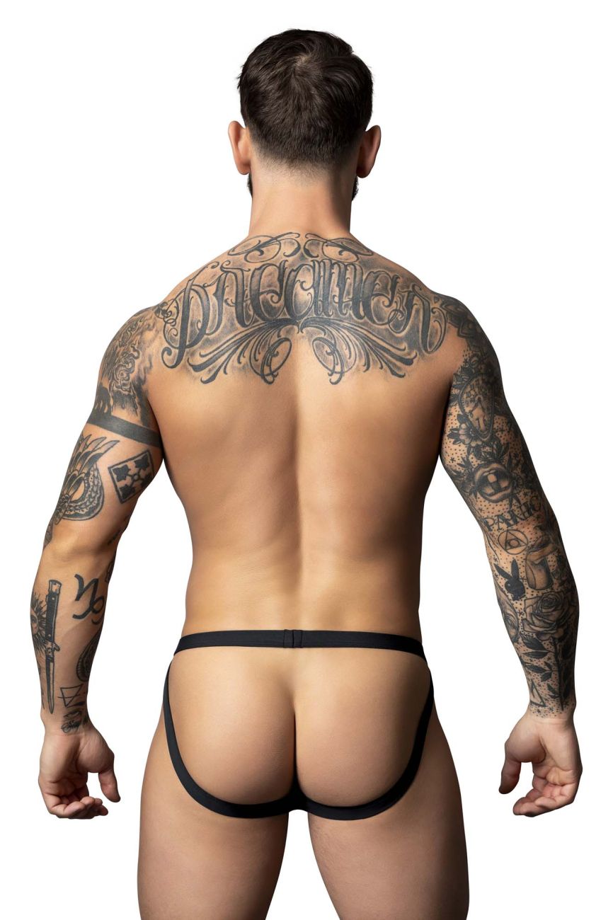 Male Power 349-300 Hot Mens Mesh Jock Black-Red
