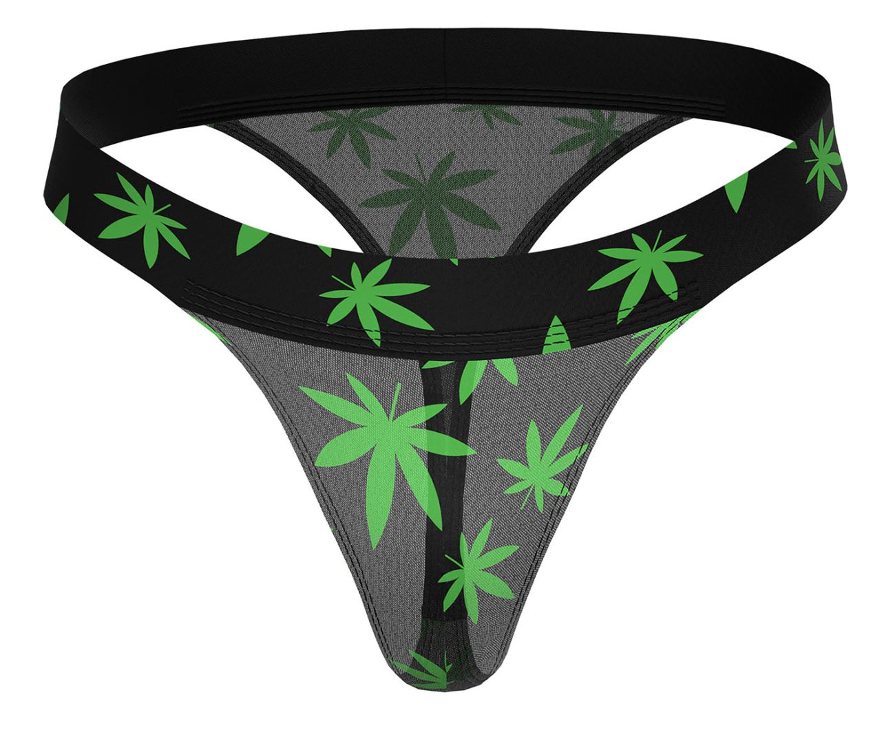 JCSTK - Male Power 433-294 Hazy Dayz Micro Thong Pot Leaf