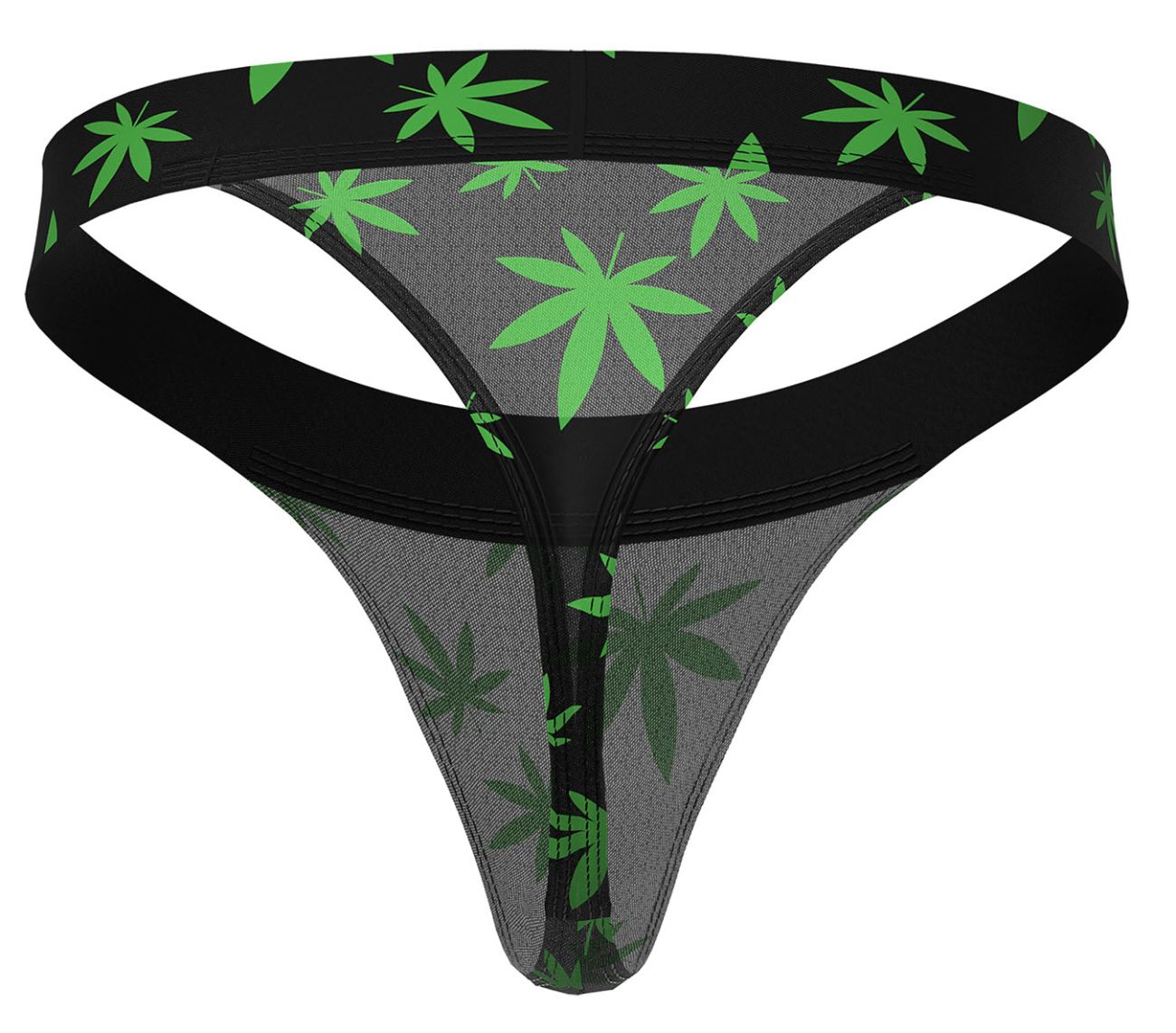 JCSTK - Male Power 433-294 Hazy Dayz Micro Thong Pot Leaf