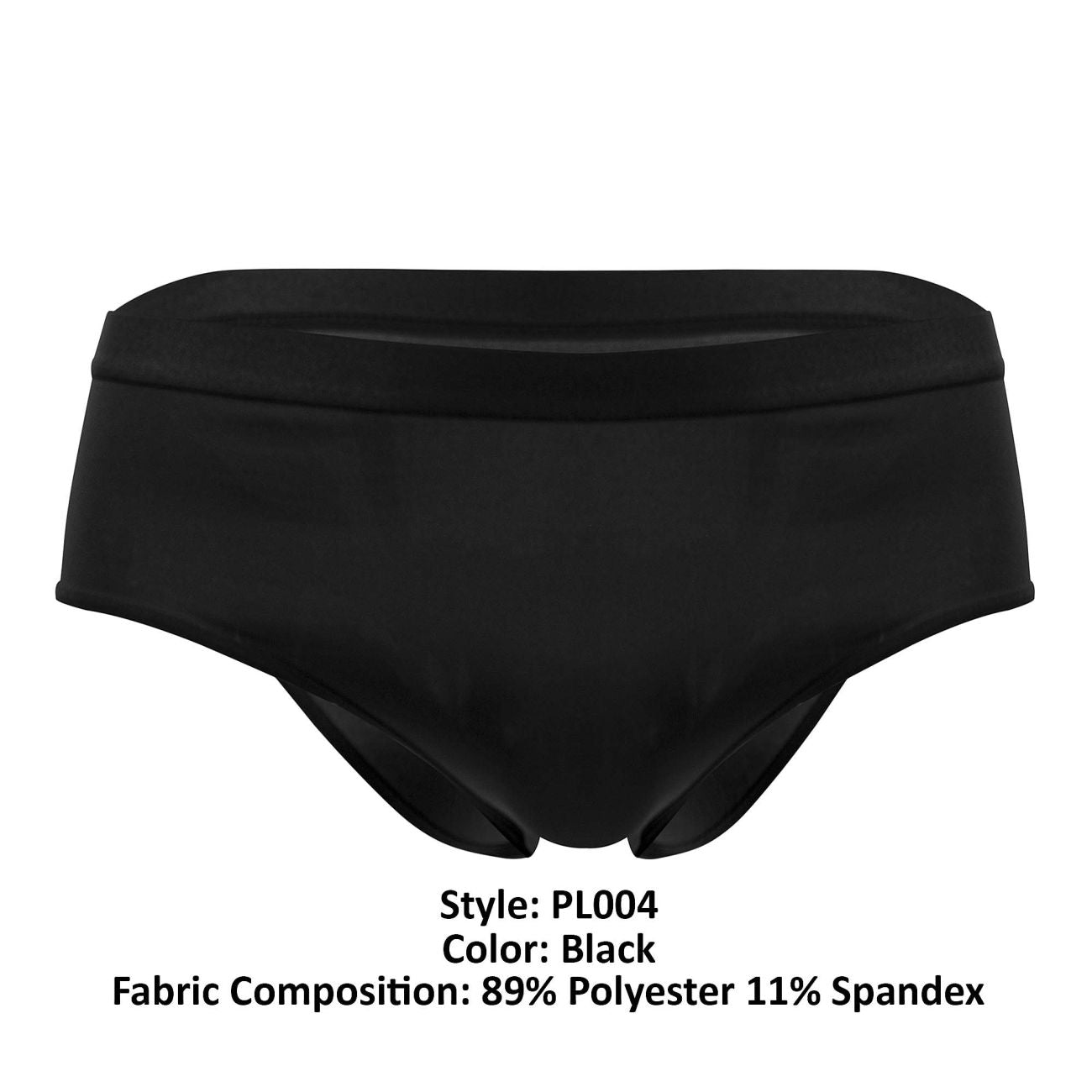 JCSTK - PLURAL PL004 Non-binary Underwear High Waisted Briefs Black