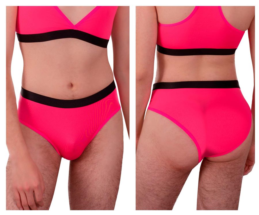 JCSTK - PLURAL PL004 Non-binary Underwear High Waisted Briefs Pink