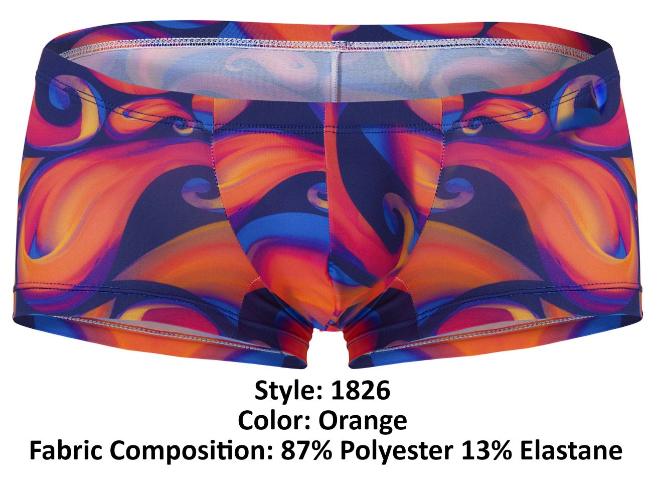 Pikante 1826 Kracent Mens Festive Hot Shorts Trunks Orange Multi