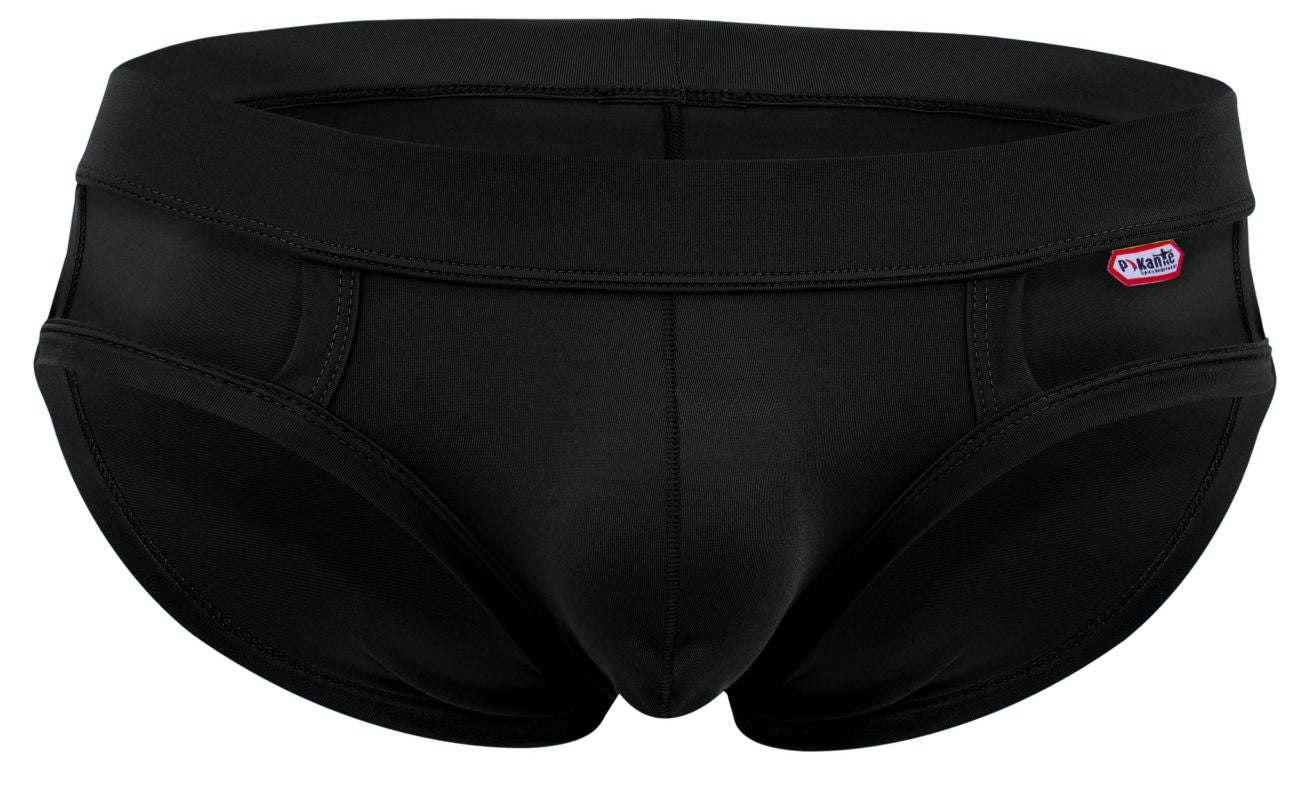 Pikante 2114 Lenox Mens Modern Minimalist Briefs Black
